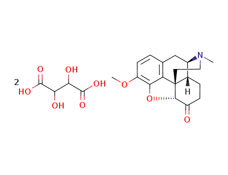 Molecular Structure of 143-71-5 (HYDROCODONE BITARTRATE)