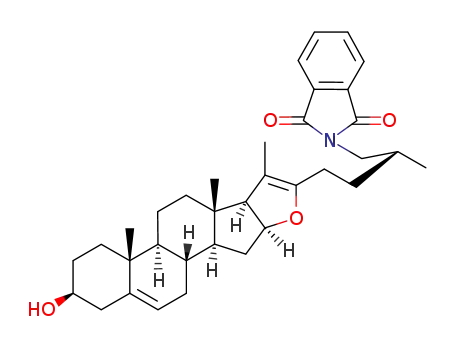 Molecular Structure of 7604-97-9 (<i>N</i>-((25<i>R</i>)-3β-hydroxy-furosta-5,20(22)-dien-26-yl)-phthalimide)