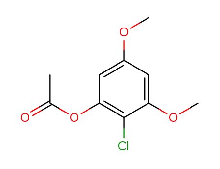 Molecular Structure of 131939-10-1 (Acetic acid 2-chloro-3,5-dimethoxy-phenyl ester)