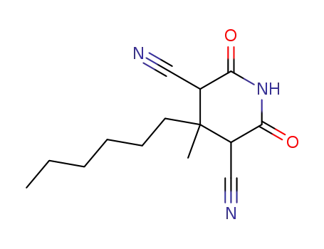 4-hexyl-4-methyl-2,6-dioxopiperidine-3,5-dicarbonitrile