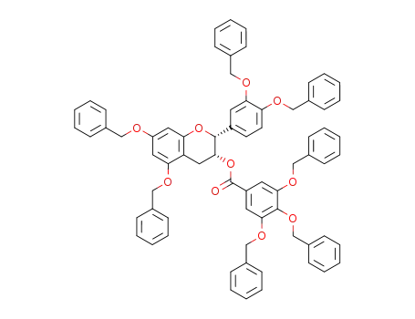 Molecular Structure of 256236-30-3 ((-)-(2R,3R)-5,7-bis(benzyloxy)-2-[3,4-bis(benzyloxy)phenyl]chroman-3-yl 3,4,5-tris(benzyloxy)benzoate)