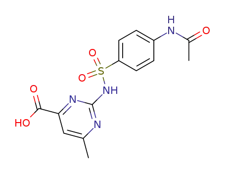 2-[(<i>N</i>-acetyl-sulfanilyl)-amino]-6-methyl-pyrimidine-4-carboxylic acid