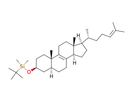 Molecular Structure of 463932-47-0 (3β-tert-butyldimethylsilyloxy-5α-cholesta-8,24-diene)