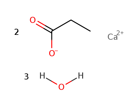 Molecular Structure of 92982-30-4 (Propanoic acid, calcium salt (8:3), monohydrate)