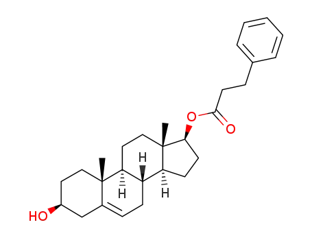 Molecular Structure of 52129-14-3 (3-Phenyl-propionic acid (3S,8R,9S,10R,13S,14S,17S)-3-hydroxy-10,13-dimethyl-2,3,4,7,8,9,10,11,12,13,14,15,16,17-tetradecahydro-1H-cyclopenta[a]phenanthren-17-yl ester)