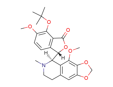 (<i>S</i>)-7-<i>tert</i>-butoxy-6-methoxy-3-((<i>R</i>)-4-methoxy-6-methyl-5,6,7,8-tetrahydro-[1,3]dioxolo[4,5-<i>g</i>]isoquinolin-5-yl)-3<i>H</i>-isobenzofuran-1-one