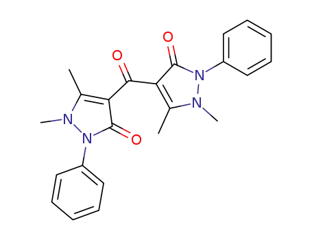 Molecular Structure of 873413-12-8 (bis-(1,5-dimethyl-3-oxo-2-phenyl-2,3-dihydro-1<i>H</i>-pyrazol-4-yl)-ketone)