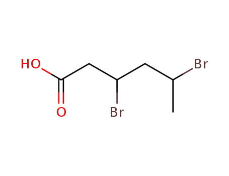 Molecular Structure of 62232-07-9 (Hexanoic acid, 3,5-dibromo-)