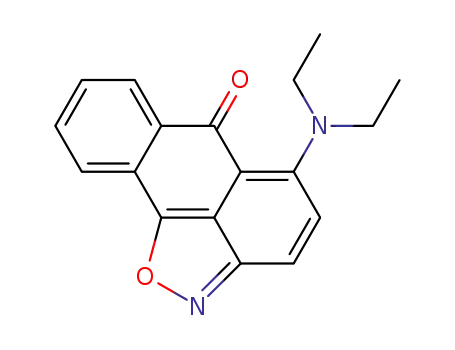 Molecular Structure of 83206-62-6 (5-diethylaminoanthra<1,9-c,d>isoxazol-6-one)
