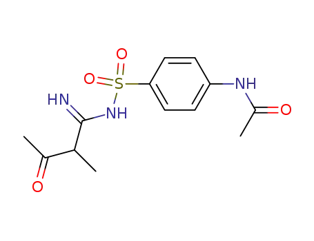 Molecular Structure of 108846-04-4 (<i>N</i>-(<i>N</i>-acetyl-sulfanilyl)-2-methyl-acetoacetamidine)