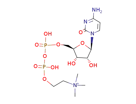 Cytidine 5'-(trihydrogen diphosphate), mono(2-(trimethylammonio)ethyl) ester