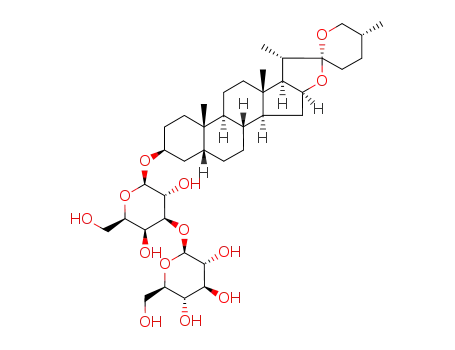 Molecular Structure of 1176316-09-8 ((25R)-5β-spirostan-3β-yl O-β-D-glucopyranosyl-(1->3)-β-D-galactopyranoside)