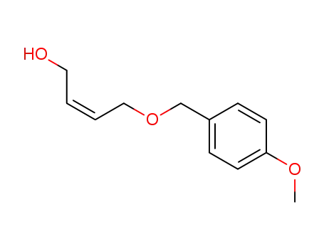 Molecular Structure of 143833-81-2 (2-Buten-1-ol, 4-[(4-methoxyphenyl)methoxy]-, (2Z)-)