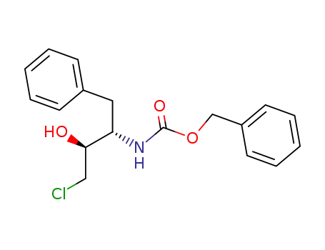 Molecular Structure of 128018-43-9 ((2S,3S)-3-(Benzyloxycarbonylamino)-1-chloro-2-hydroxy-4-phenylbutane)