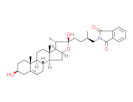 Molecular Structure of 107387-55-3 (<i>N</i>-((25<i>R</i>)-3β,22-dihydroxy-(22ξ<i>H</i>)-furost-5-en-26-yl)-phthalimide)