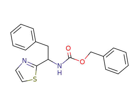 Molecular Structure of 133565-36-3 (2-<1'-((benzyloxycarbonyl)amino)-2'-phenylethyl>-1,3-thiazole)