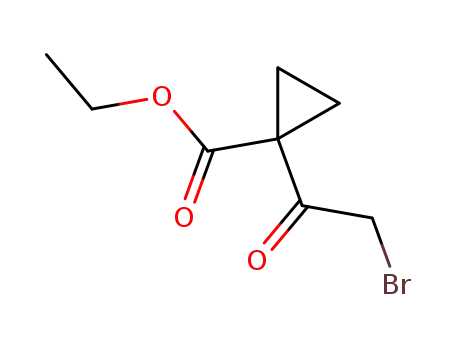 Molecular Structure of 129306-05-4 (ethyl 1-(2-broMoacetyl)cyclopropanecarboxylate)
