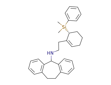 Molecular Structure of 151726-40-8 ((10,11-Dihydro-5H-dibenzo[a,d]cyclohepten-5-yl)-{2-[(R)-6-(dimethyl-phenyl-silanyl)-cyclohex-1-enyl]-ethyl}-amine)