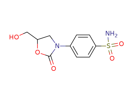 Molecular Structure of 87472-10-4 (Benzenesulfonamide, 4-[5-(hydroxymethyl)-2-oxo-3-oxazolidinyl]-)