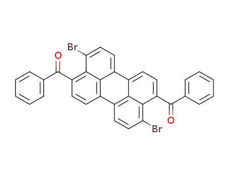 Molecular Structure of 856340-89-1 (3,9-dibenzoyl-4,10-dibromo-perylene)