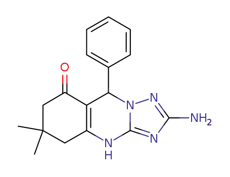 Molecular Structure of 872410-93-0 (2-amino-6,6-dimethyl-9-phenyl-5,6,7,9-tetrahydro[1,2,4]triazolo[5,1-b]quinazolin-8(4H)-one)