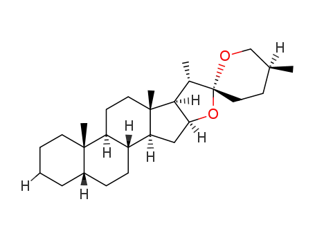Molecular Structure of 511-92-2 ((25<i>S</i>)-5β-Spirostan)