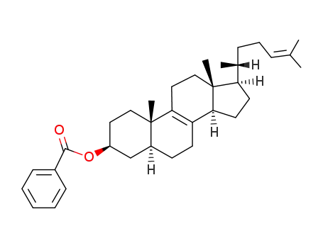 Molecular Structure of 117168-33-9 ((3β,5α)-Cholesta-8,24-dien-3-ol benzoate)