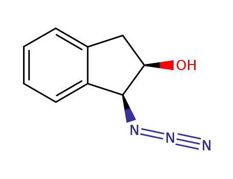 Molecular Structure of 172881-85-5 (1H-Inden-2-ol, 1-azido-2,3-dihydro-, (1S,2R)-)