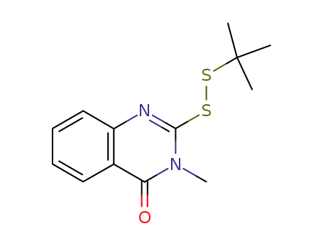 Molecular Structure of 106130-36-3 (4(3H)-Quinazolinone, 2-[(1,1-dimethylethyl)dithio]-3-methyl-)