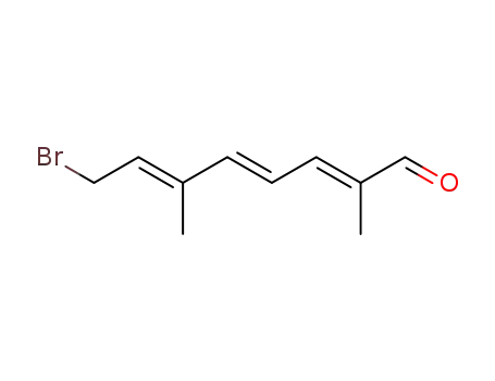 Molecular Structure of 56859-12-2 ((2<i>E</i>,4<i>E</i>,6<i>E</i>)-8-bromo-2,6-dimethyl-octa-2,4,6-trienal)