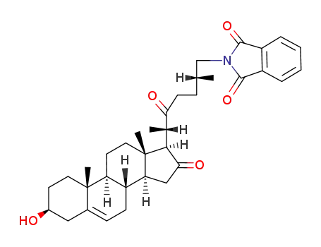 Molecular Structure of 122387-24-0 ((25<i>R</i>)-3β-hydroxy-26-phthalimido-cholest-5-ene-16,22-dione)
