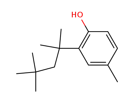 Molecular Structure of 4979-46-8 (4-methyl-2-(2,4,4-trimethylpentan-2-yl)phenol)