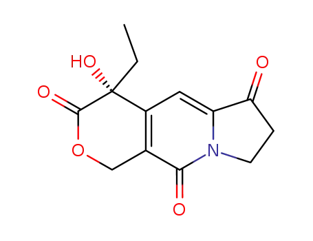 Molecular Structure of 110351-91-2 (1H-Pyrano[3,4-f]indolizine-3,6,10(4H)-trione,
4-ethyl-7,8-dihydro-4-hydroxy-, (R)-)