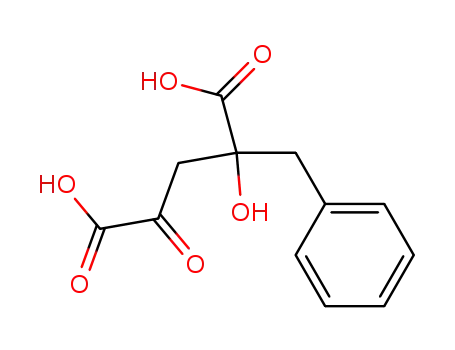 Molecular Structure of 551958-89-5 (Pentanedioic acid, 2-hydroxy-4-oxo-2-(phenylmethyl)-)
