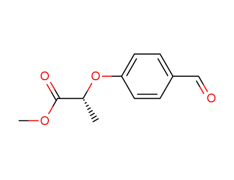 Molecular Structure of 438462-89-6 ((R)-methyl 2-(4-formylphenoxy)propionate)