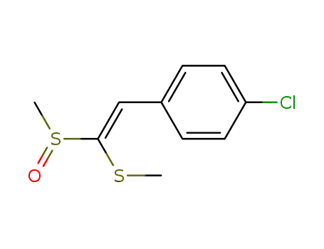 Molecular Structure of 84918-82-1 ((E)-1-(p-chlorophenyl)-2-(methylsulfinyl)-2-(methylthio)ethene)