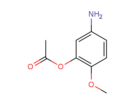 Molecular Structure of 53606-43-2 (Phenol, 5-amino-2-methoxy-, acetate (ester))