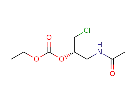 Molecular Structure of 1402550-24-6 ((S)-N-(3-chloro-2-ethoxycarbonyloxy-1-propyl)acetamide)