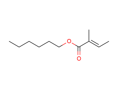 2-Butenoic acid,2-methyl-, hexyl ester, (2E)-