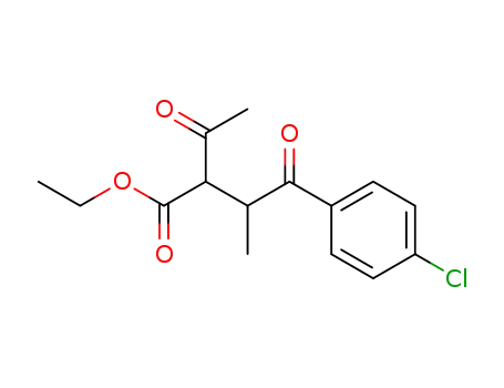 Molecular Structure of 162758-34-1 (ethyl [2-acetyl-4-(4-chlorophenyl)-3-methyl-4-oxo]butyrate)