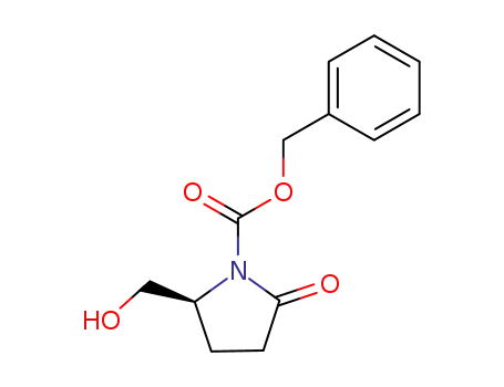 Molecular Structure of 153870-19-0 (benzyl (2S)-2-(hydroxymethyl)-5-oxopyrrolidine-1-carboxylate)