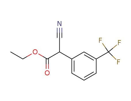 Molecular Structure of 91322-61-1 ((+/-)-ethyl cyano[3-(trifluoromethyl)phenyl]acetate)