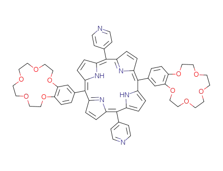 5,15-di(2,3-benzo-1,4,7,10,13-pentaoxa-2-cyclopentadecen-4'-yl)-10,20-di(4-pyridyl)porphyrin