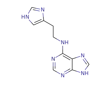 Molecular Structure of 1669-86-9 (N-[2-(1H-imidazol-4-yl)ethyl]-1H-adenine)