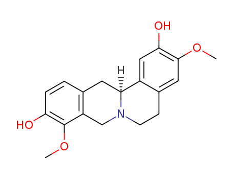 6H-Dibenzo[a,g]quinolizine-2,10-diol,5,8,13,13a-tetrahydro-3,9-dimethoxy-, (13aS)-