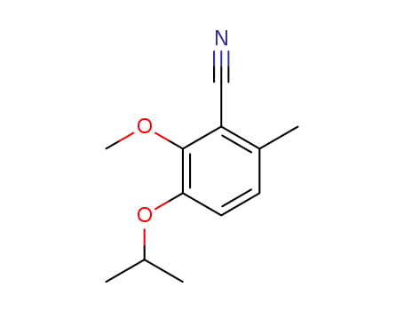 Molecular Structure of 1260522-90-4 (3-isopropoxy-2-methoxy-6-methylbenzonitrile)