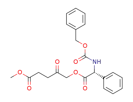 (-)-4-oxo-5-[(R)-(phenyl)(phenylmethoxycarbonylamino)acetoxy]pentanoic acid methyl ester