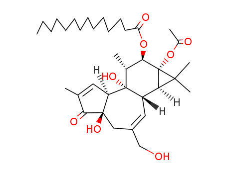Tetradecanoic acid,(1aR,1bS,4aR,7aS,7bS,8R,9R,9aS)-9a-(acetyloxy)-1a,1b,4,4a,5,7a,7b,8,9,9a-decahydro-4a,7b-dihydroxy-3-(hydroxymethyl)-1,1,6,8-tetramethyl-5-oxo-1H-cyclopropa[3,4]benz[1,2-e]azulen-9-