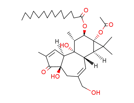 Molecular Structure of 16561-29-8 (PHORBOL 12-MYRISTATE 13-ACETATE)