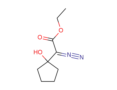Cyclopentaneacetic acid, a-diazo-1-hydroxy-, ethyl ester